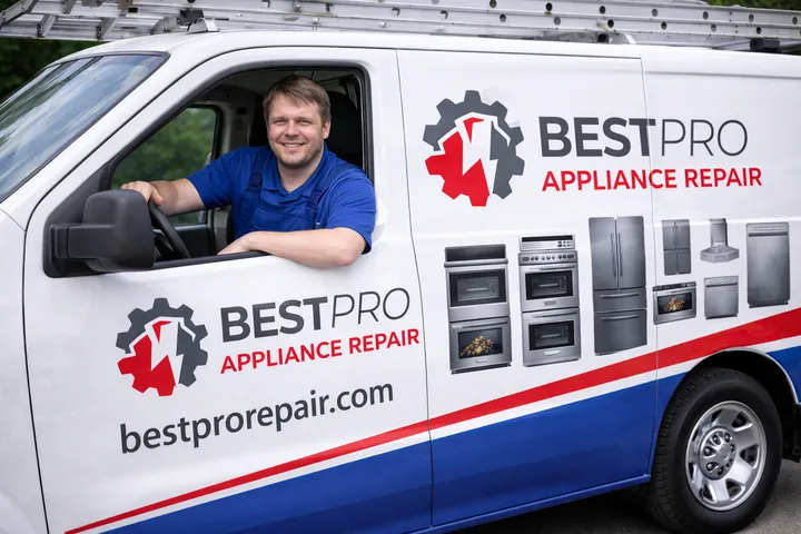 Best Pro Appliance Repair technician in a branded service van